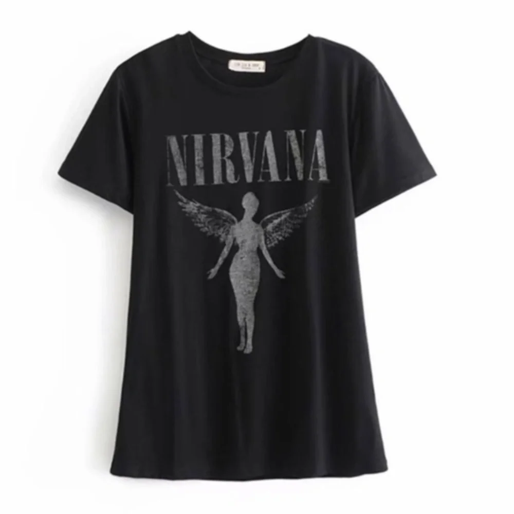 SOLD OUT Black Nirvana Angel Tour Concert Vintage Tee - Picture 2 of 4